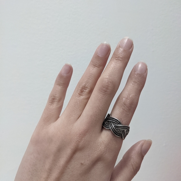 Silver braided ring - Picture 2 of 5